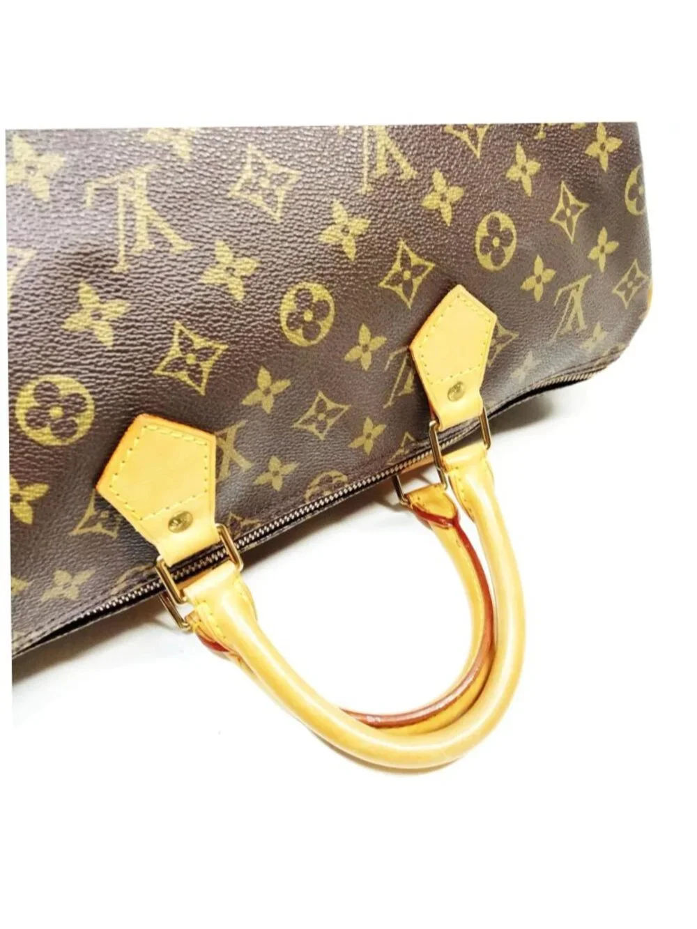 Authentic Louis Vuitton Speedy 35 Monogram Canvas Vintage Brown Top Handle